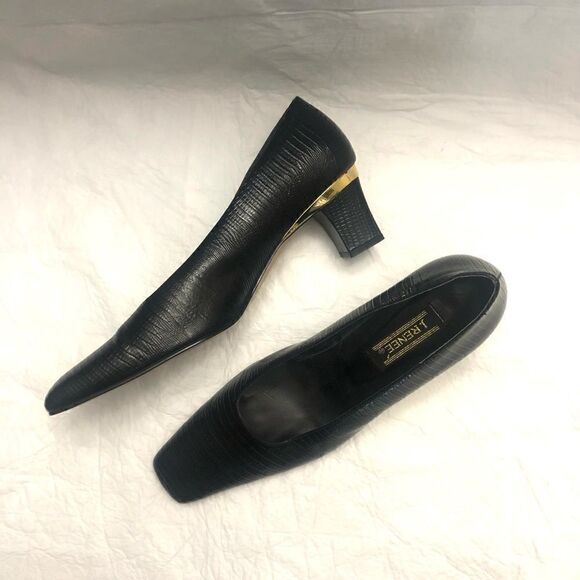 J.Renee womens black patent crock pattern shoes size 11M - Picture 1 of 9